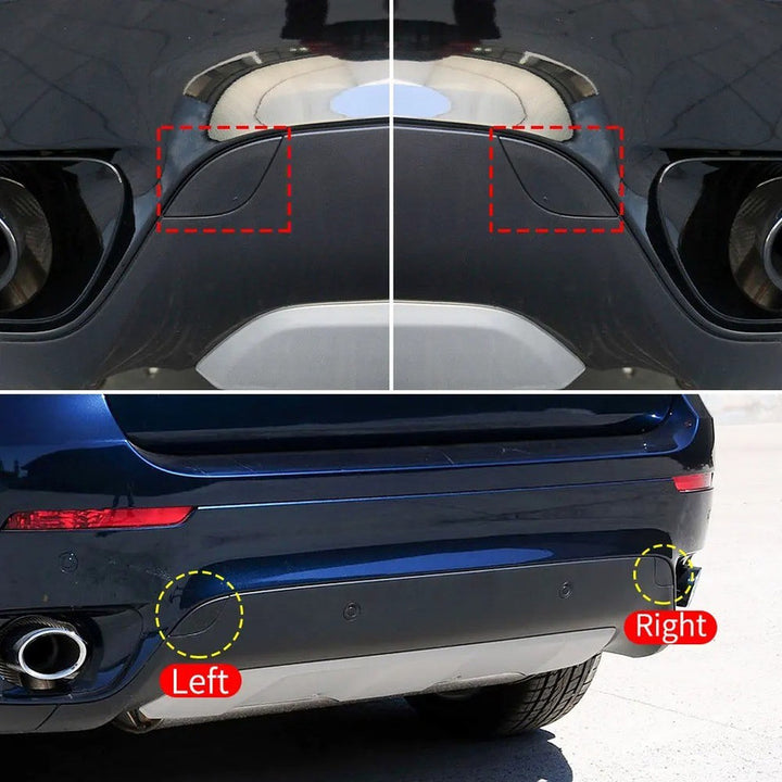 Car Craft Compatible With Bmw X6 E71 2006-2014 Rear Bumper Tow Hook Towing Tochan Trailer Cover 51127176251 Unpainted Left - CAR CRAFT INDIA