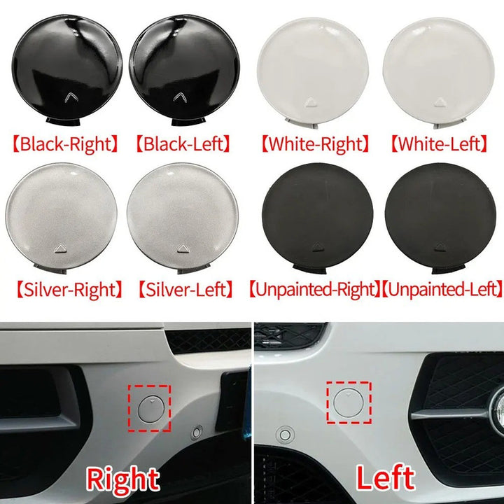 Car Craft Compatible With Bmw X6 E71 2006-2014 Front Bumper Tow Hook Towing Tochan Trailer Cover 51117074459 Unpainted Left - CAR CRAFT INDIA
