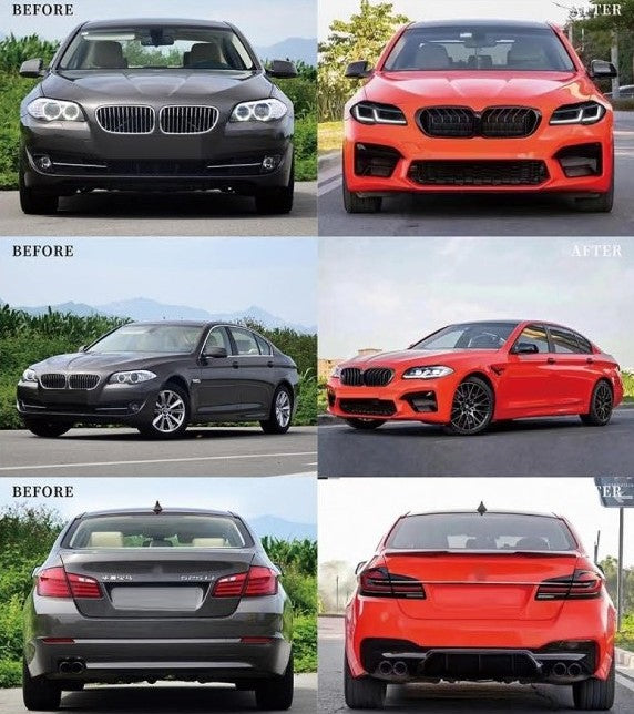 Car Craft Compatible With Bmw 5 Series F10 F18 2010-2017 Upgrade Facelift Conversion Bodykit Bumper Headlight Taillight