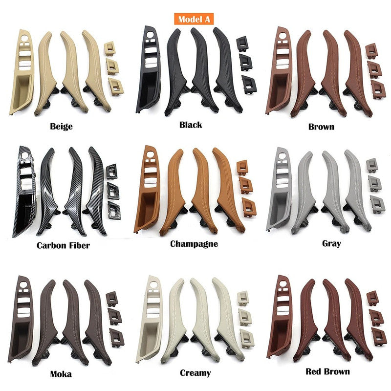 Car Craft Compatible With Bmw 5 Series F10 2010-2017 Car Interior Door Armrest Inside Pull Handle Full Set Brown 261934 225859l 225860r 261954l 261957r Rhd Model A CC-7863 - CAR CRAFT INDIA