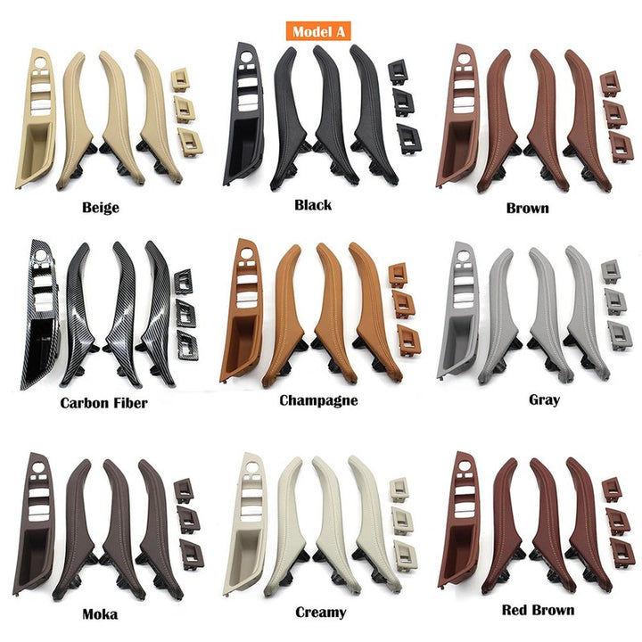 Car Craft Compatible With Bmw 5 Series F10 2010-2017 Car Interior Door Armrest Inside Pull Handle Full Set Brown 261934 225859l 225860r 261954l 261957r Rhd Model A CC-7863 - CAR CRAFT INDIA
