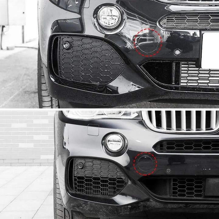 Car Craft Compatible With Bmw X5 F15 2014-2018 Front M Sport X5m Bumper Tow Hook Towing Tochan Trailer Cover 51118060131 Unpainted - CAR CRAFT INDIA