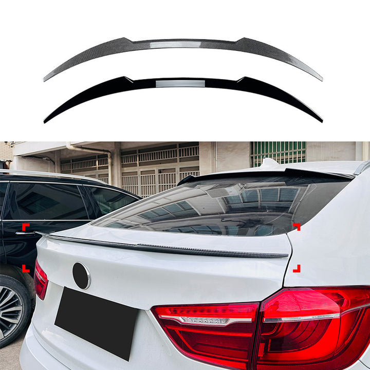 Car Craft Compatible With Bmw X6 F16 2014-2019 Rear Trunk Boot Wing Lip Mid Spoiler Carbon Fiber Look Zst-597 Cf