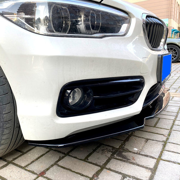 Car Craft Compatible With Bmw 1 Series F20 2015-2019 Front Bumper Lip Splitter Skirts Glossy Black Zst-323 Gb