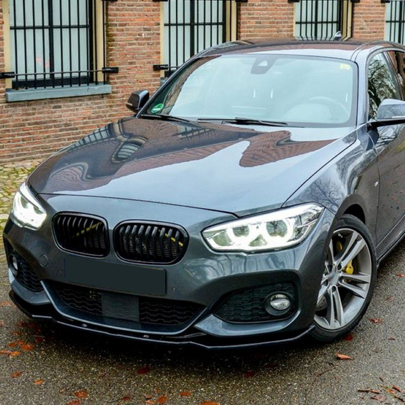 Car Craft Compatible With Bmw 1 Series F20 2015-2019 M Sports Front Bumper Lip Splitter Skirts Carbon Fiber Look Zst-324 Cf