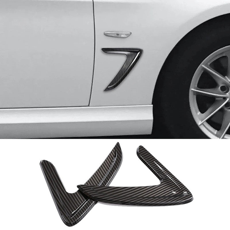 Car Craft Compatible With Bmw 3 Series F30 F80 2012-2018 Side Wing Air Flow Fender Grill Outlet Intake Vent Trim Carbon Fiber Look