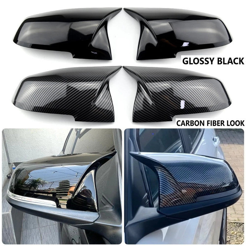 Car Craft Compatible With Bmw 1 2 3 Series F20 F22 F30 F34 Gt 12-18 4 Series F32 14-18 X1 E84 13-15 F87 14-18 M3 M4 M5 M6 Side Rear View Case Door Wing Cap Shell Housing Mirror Covers Carbon Fiber Look