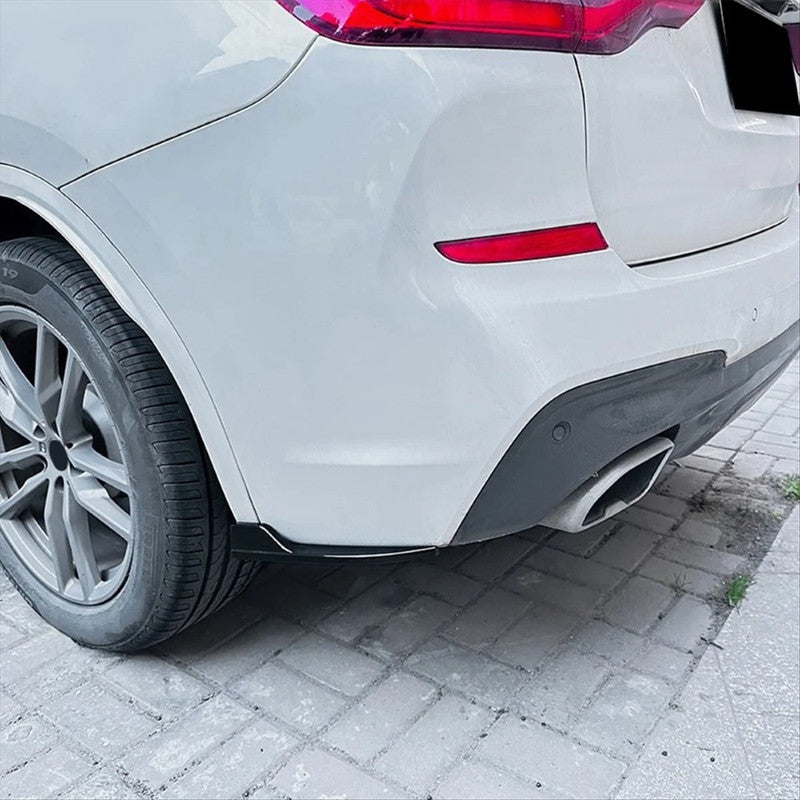 Car Craft Compatible With Bmw X3 G01 M Sport 2018-2021 Car Rear Bumper Lip Diffuser Splitter Skirts Winglet Apron Spoile Zst-624 Glossy Black