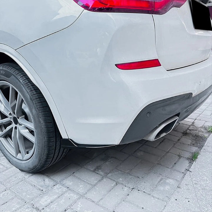 Car Craft Compatible With Bmw X3 G01 M Sport 2018-2021 Car Rear Bumper Lip Diffuser Splitter Skirts Winglet Apron Spoile Zst-624 Glossy Black