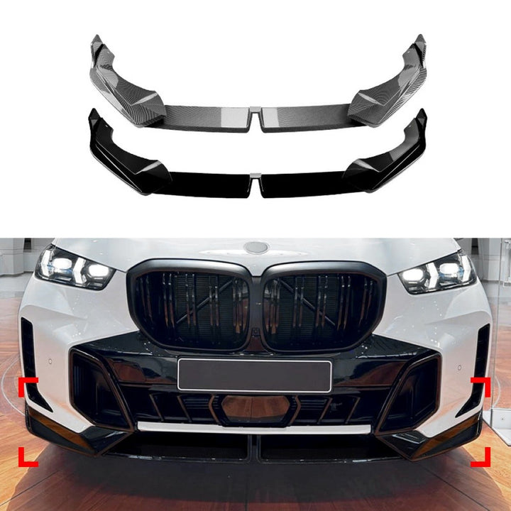 Car Craft Compatible With Bmw X5 G05 Lci 2023+ M Sports Front Bumper Lip Splitter Skirts Carbon Fiber Look Zst-635 Cf