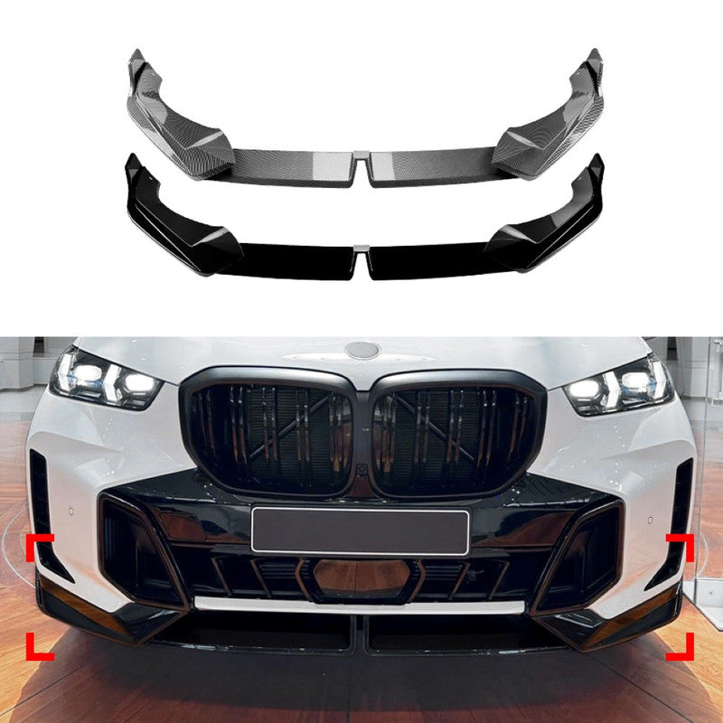 Car Craft Compatible With Bmw X5 G05 Lci 2023+ M Sports Front Bumper Lip Splitter Skirts Glossy Black Zst-635 Gb