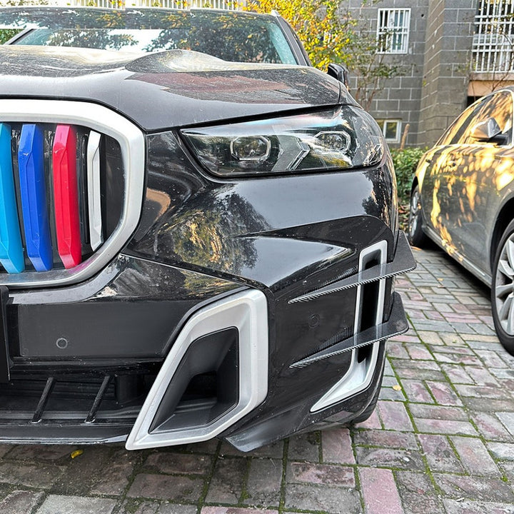 Car Craft Compatible With Bmw X5 G05 Lci 2023+ M Sport X5m Front Bumper Canard Lip Splitter Skirts Winglet Apron Spoile Air Vent Zst-980 Glossy Black