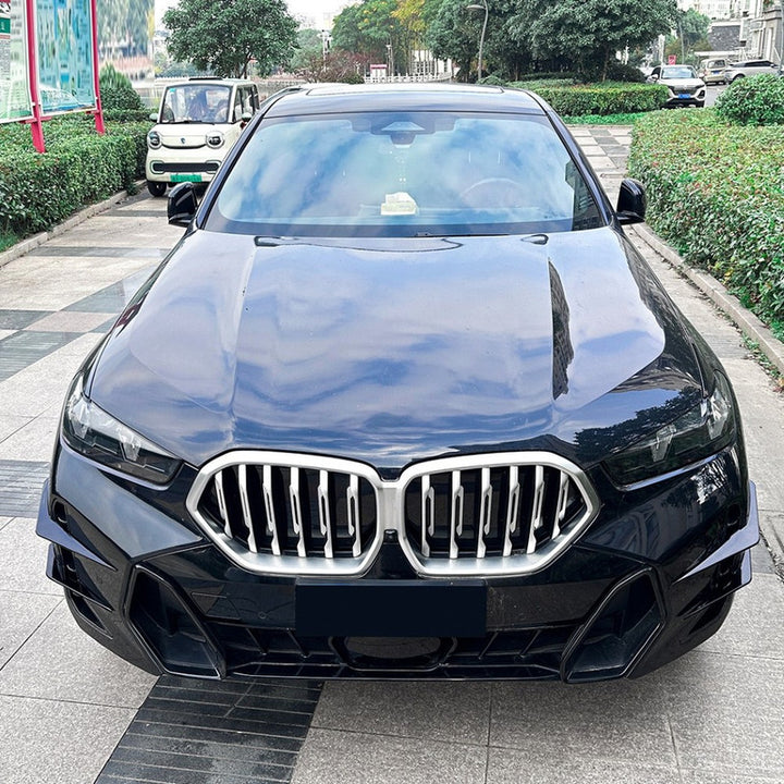 Car Craft Compatible With Bmw X6 G06 Lci 2023+ M Sport X6m Front Bumper Canard Lip Splitter Skirts Winglet Apron Spoile Air Vent Zst-1016 Glossy Black