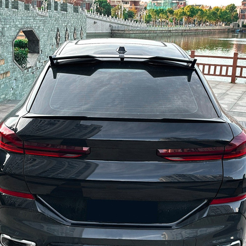 Car Craft Compatible With Bmw X6 G06 M Sport 2019+ Rear Trunk Boot Roof Wing Lip Spoiler Splitter Skirts Zst-935 Gb Glossy Black