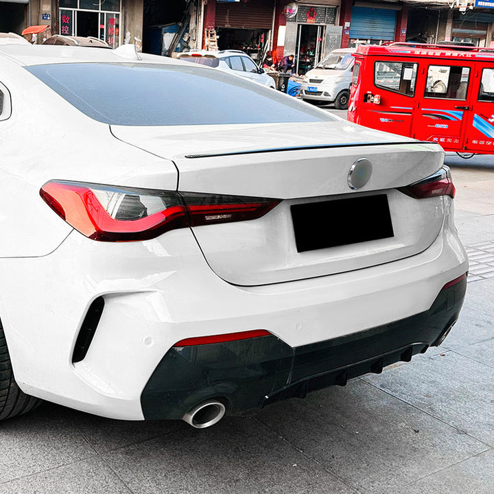 Car Craft Compatible With Bmw 4 Series M4 G22 2020+ Rear Boot Trunk Wing Lip Spoiler Carbon Fiber Look Zst-598 Cf Usa