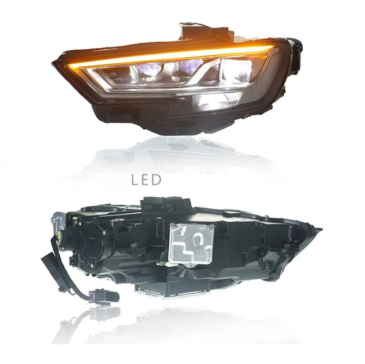 Car Craft Compatible With Audi A3 2017-2021 Helogen Car Front Upgraded Head Light Lamp Xenon Headlight Retrofit Upgrade Modified Led Drl Hid Led Style