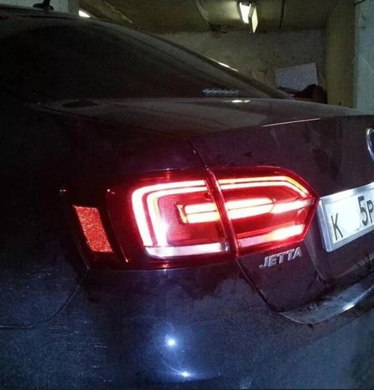 Car Craft Compatible With Volkswagne Vw Jetta 2011-2014 Car Rear Upgraded Tail Light Lamp Xenon Taillight Retrofit Upgrade Modified Led Drl Hid Red A