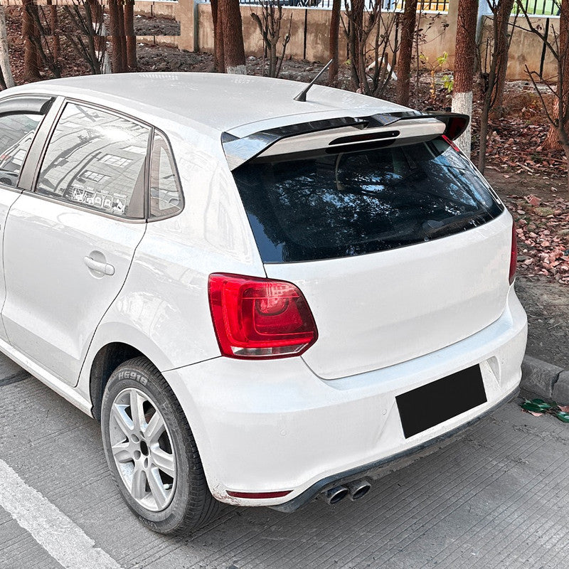 Car Craft Compatible With Volkswagen Polo Mk5 6r 6c 2009-2024 Rear Trunk Boot Roof Wing Lip Spoiler Splitter Skirts Oettinger Zst-965 Carbon Fiber Look