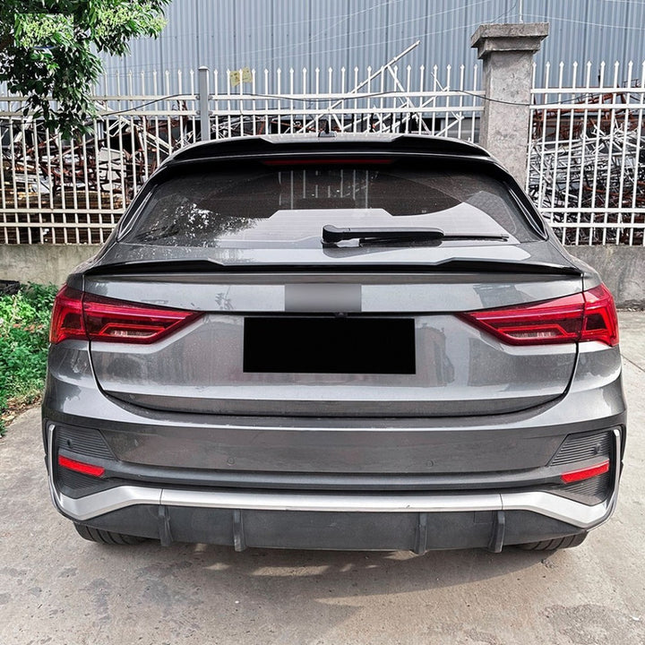 Car Craft Compatible With Audi Q3 F3 Coupe 2019-2024 Rear Mid Boot Trunk Wing Lip Spoiler Carbon Fiber Look Zst-778 Cf Usa