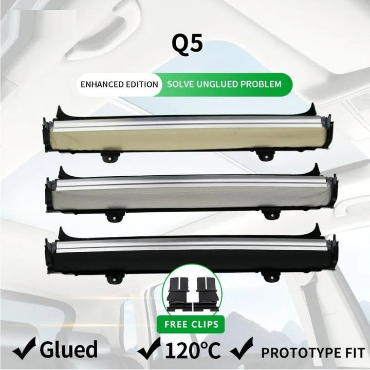 Car Craft Compatible With Audi Q3 Q8 Rs3 Rsq3 Rsq8 2020-2023 Car Panoramic Sunroof Curtain Roof Roller Blinds Shade Cloth Assembly 4m88773071nx Jlhe120z Black