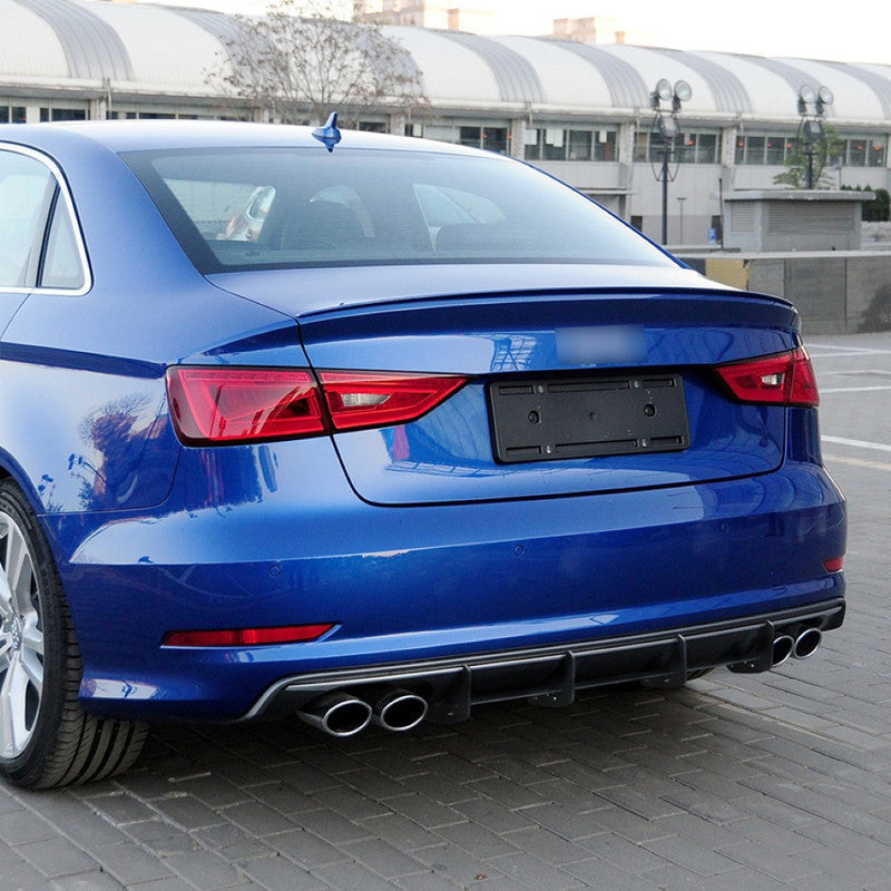 Car Craft Compatible With Audi A3 S3 8v 2013-2015 Rear Bumper Lip Skirt Splitter Diffuser