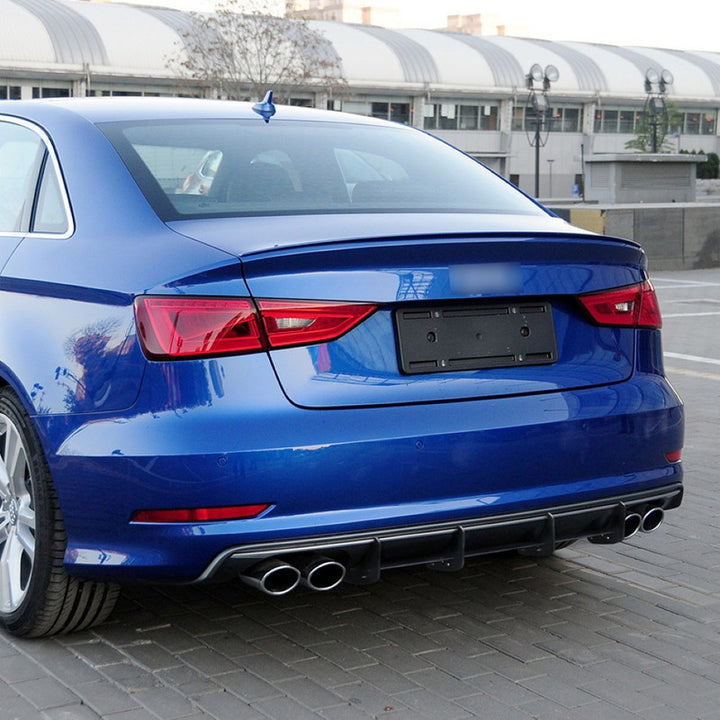 Car Craft Compatible With Audi A3 S3 8v 2013-2015 Rear Bumper Lip Skirt Splitter Diffuser