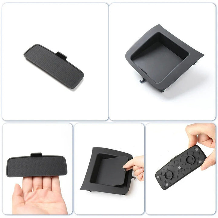 Car Craft Compatible With Volvo Xc90 2016-2025 Xc60 2018-2025 V90 2017-2025 V60 2019-2025 S90 2017-2025 Rear Storage Box Assembly Armrest Box Water Cup Holder 31469683-1 CC-8982