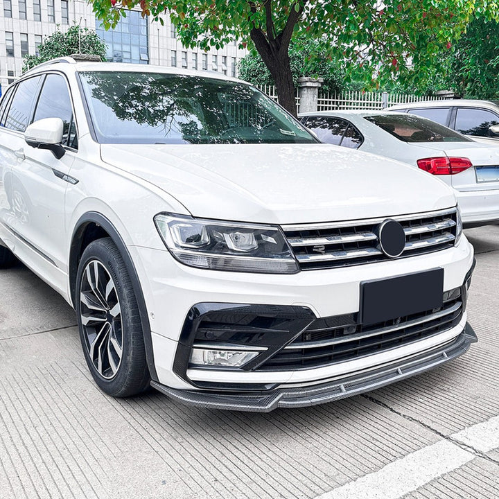 Car Craft Compatible With Vw Volkswagen Tiguan R Line Mk2 2017-2020 Front Bumper Lip Skirt Splitter Spoiler Zst-981 Glossy Black