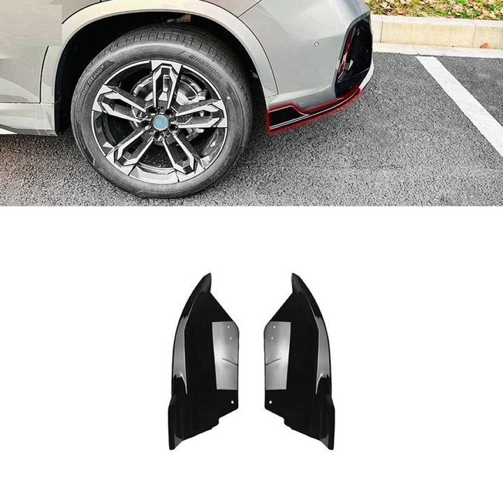 Car Craft Compatible With Bmw X1 U11 2023+ Rear Bumper Air Intake Wind Knife Trim Skirts Canard Splitters Carbon Fiber Look Zst-612 Cf