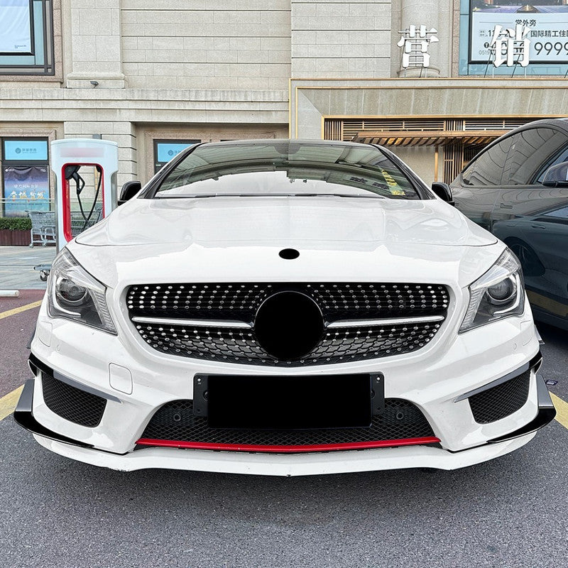 Car Craft Compatible With Mercedes Benz Cla Class W117 C117 2013-2016 Amg Front Bumper Lip Skirt Splitter Spoiler Set Zst-200 Zst-903 Zst-879 Carbon Fiber Look
