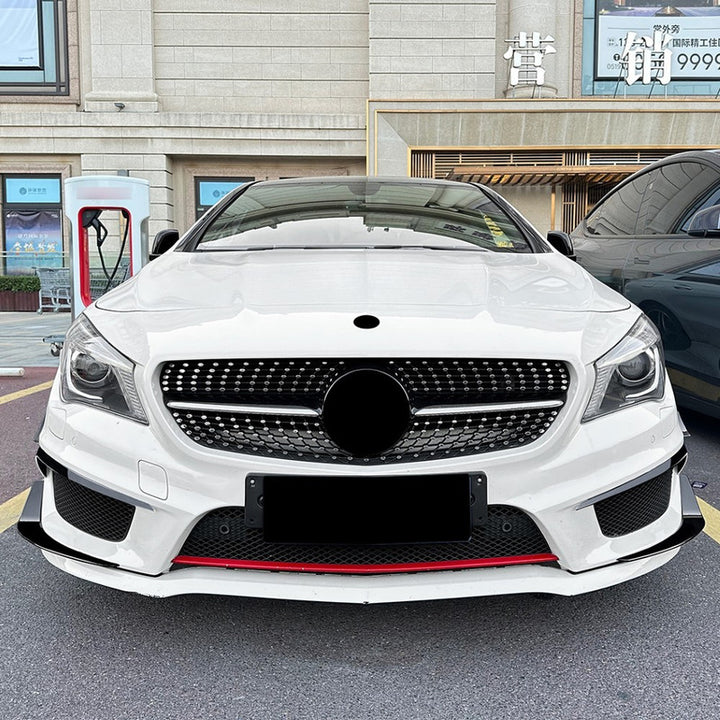 Car Craft Compatible With Mercedes Benz Cla Class W117 C117 2013-2016 Amg Front Bumper Lip Skirt Splitter Spoiler Set Zst-200 Zst-903 Zst-879 Carbon Fiber Look