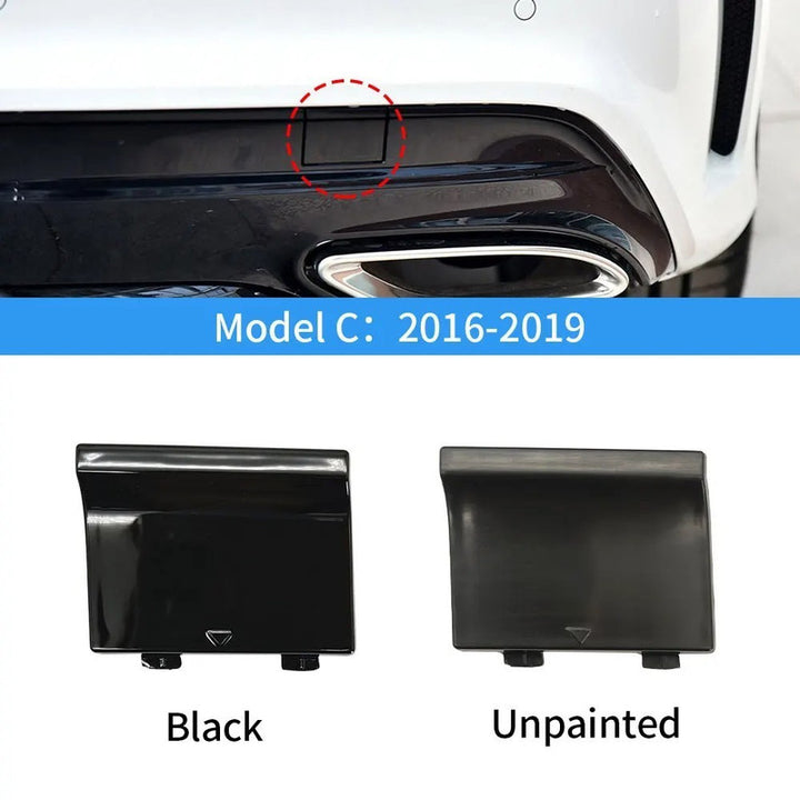 Car Craft Compatible With Mercedes Benz Cla W117 X117 2014-2019 Rear Bumper Tow Hook Towing Tochan Trailer Cover 1178859800 Unpainted C - CAR CRAFT INDIA