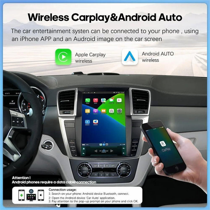 Car Craft Compatible With Mercedes Ml Gl W166 X166 2012-2016 Android Multimedia Infotainment Touchscreen Dvd Player Wireless Carplay Android Auto 4gb +64gb Tesla Style