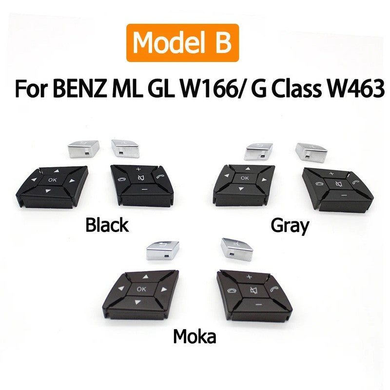 Car Craft Compatible With Mercedes Ml Class 11-15 W166 Gl Class 2013-2015 W166 G Class G Wagon 2013-2018 W463 Steering Wheel Menu Control Switch Knob Button Cover 16690518009107 Black Left B CC-7856 - CAR CRAFT INDIA