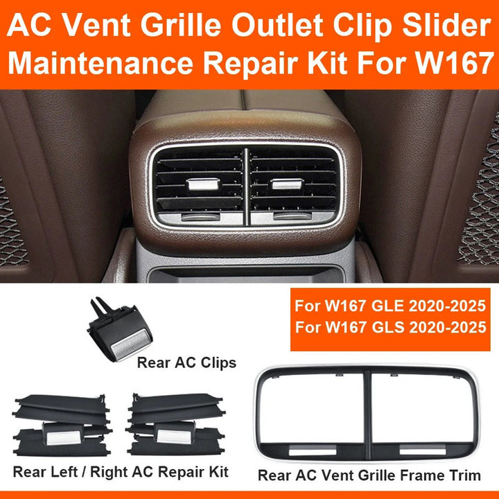 Car Craft Compatible With Mercedes Benz Gle Gls W167 2019-2025 Car Dashboard Ac Vent Grille Outlet Clip Slider Trim Repair Kit 1678301600-hl Rear Left
