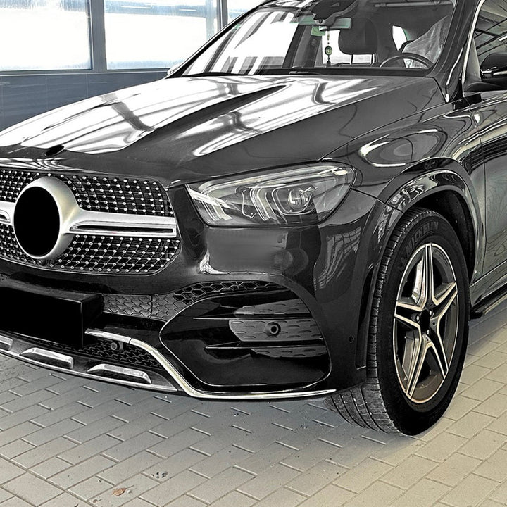 Car Craft Compatible With Mercedes Benz Gle Class W167 2019-2023 Amg Line Front Bumper Fog Lamp Light Grill Cover Frame Zst-920