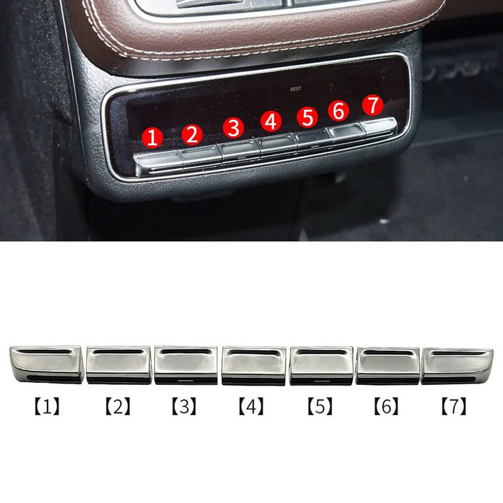 Car Craft Compatible With Mercedes Benz Gls Gle W167 X167 2020-2025 Car Rear Air Ac Conditioner Button Outlet Adjustment Switch Button Cover 1676805408-1 Ac Button 1 - CAR CRAFT INDIA