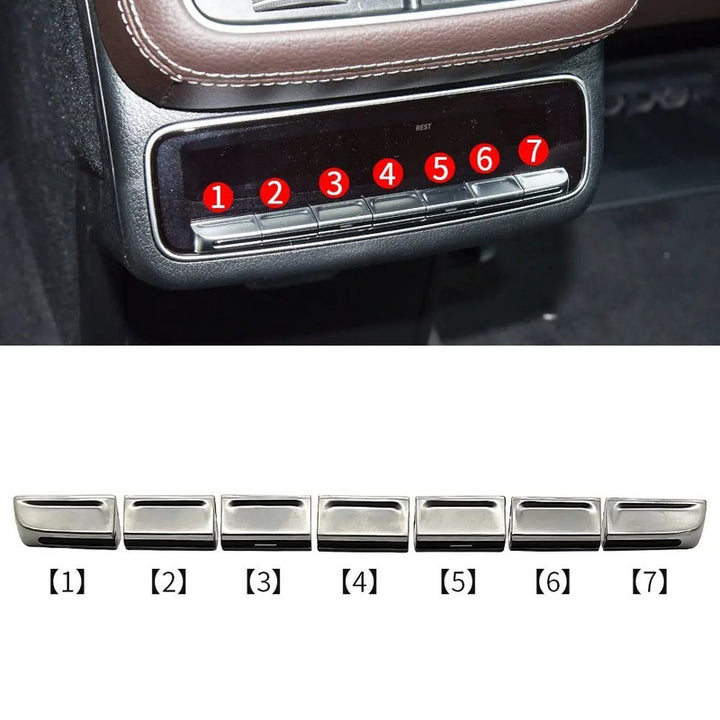 Car Craft Compatible With Mercedes Benz Gls Gle W167 X167 2020-2025 Car Rear Air Ac Conditioner Button Outlet Adjustment Switch Button Cover 1676805408-3 Ac Button 3 - CAR CRAFT INDIA