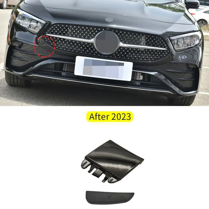 Car Craft Compatible With Mercedes Benz A Class W177 Lci 2023-2025 Front Bumper Tow Hook Towing Tochan Trailer Cover 1778859005 1778853406 Unpainted - CAR CRAFT INDIA