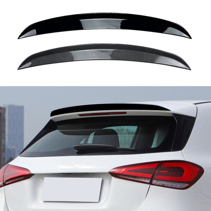 Car Craft Compatible With Mercedes Benz A Class W177 2018+ Hatchback Rear Trunk Boot Roof Wing Lip Spoiler Splitter Skirts Zst-479 Carbon Fiber Look