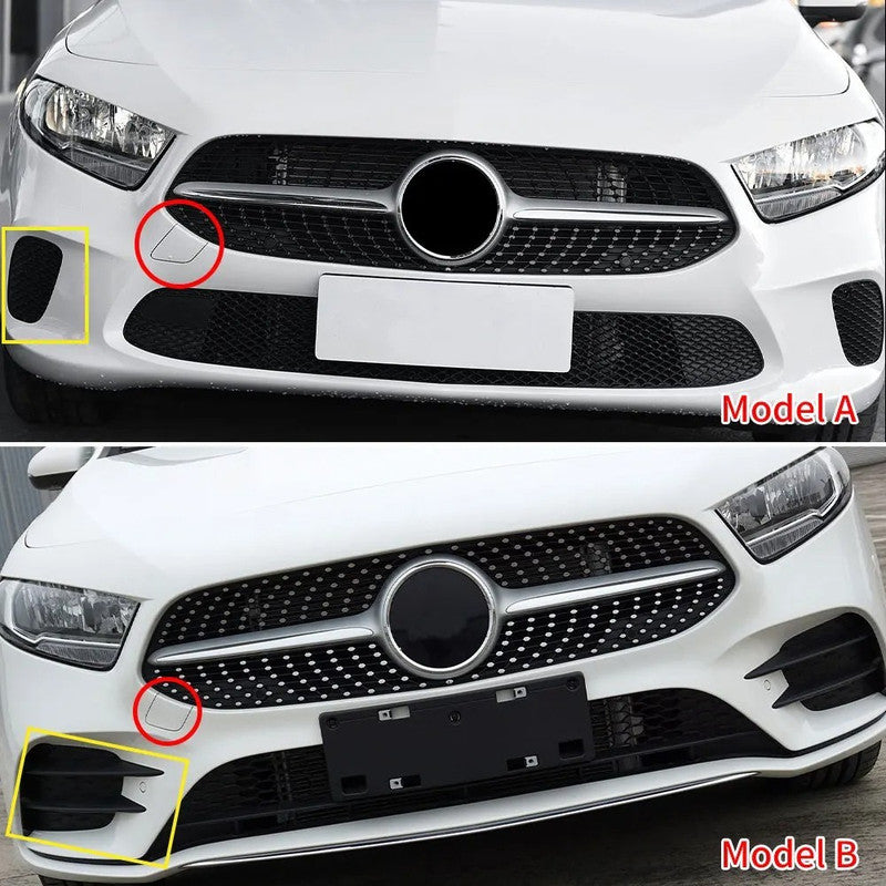 Car Craft Compatible With Mercedes Benz A Class W177 2019-2022 Front Bumper Tow Hook Towing Tochan Trailer Cover 1778856500 Unpainted B - CAR CRAFT INDIA