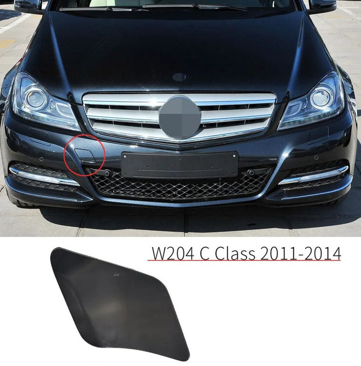 Car Craft Compatible With Mercedes Benz C Class W204 Lci 2011-2014 Front Bumper Tow Hook Towing Tochan Trailer Cover 2048850526 Unpainted - CAR CRAFT INDIA