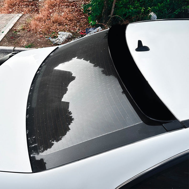 Car Craft Compatible With Mercedes Benz C Class W204 C204 2007-2014 Rear Trunk Boot Roof Wing Lip Spoiler Splitter Skirts Zst-968 Glossy Black