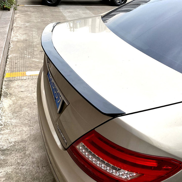 Car Craft Compatible With Mercedes Benz C Class W204 2007-2014 Rear Boot Trunk Wing Lip Spoiler Glossy Black Zst Amg Style