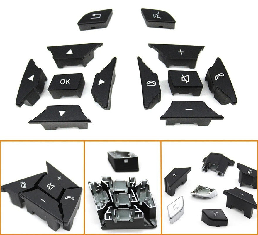 Car Craft Compatible With Mercedes A B C E Class Gla W204 W246 W207 W212 W176 W156 Cla W117 Cls W218 Slk Slc W172 Steering Wheel Control Switch Knob Button Cover 21854001628495 Moka Left A CC-7846 - CAR CRAFT INDIA