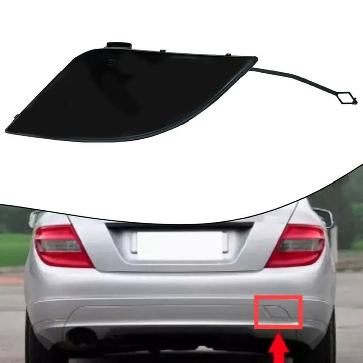 Car Craft Compatible With Mercedes Benz C Class W204 2007-2011 Rear Bumper Tow Hook Towing Tochan Trailer Cover 2048850823 Unpainted - CAR CRAFT INDIA