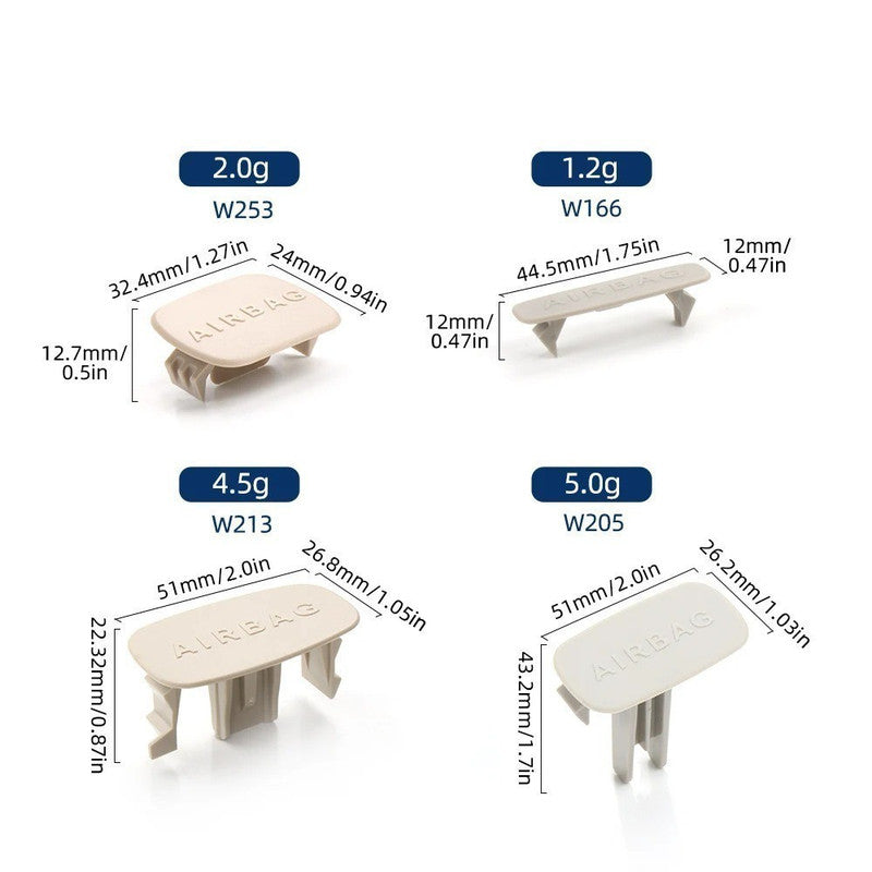 Car Craft Compatible With Mercedes Benz C Class W205 C205 2015-2021 A Piller Airbag Srs Decorative Cover Cap Trim 20569202211b88 White Left CC-8958