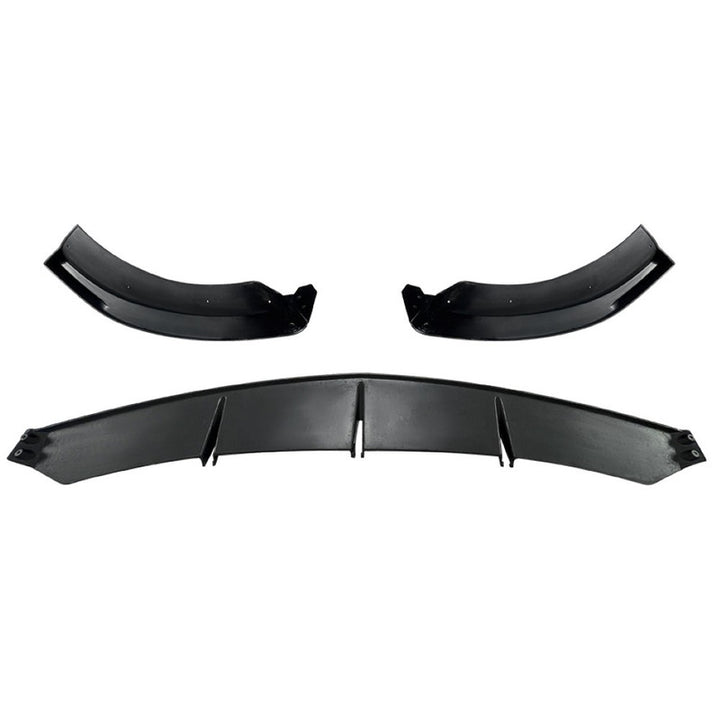 Car Craft Compatible With Mercedes Benz C Class W205 Lci 2019-2021 Amg Front Bumper Lip Splitter Diffuser Skirst Flag Canard Glossy Black Zst-633 Gb