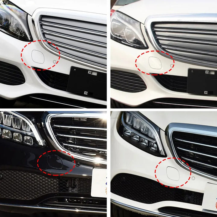 Car Craft Compatible With Mercedes Benz C Class W205 Lci 2019-2023 Front Bumper Tow Hook Towing Tochan Trailer Cover 2058851801 Unpainted - CAR CRAFT INDIA