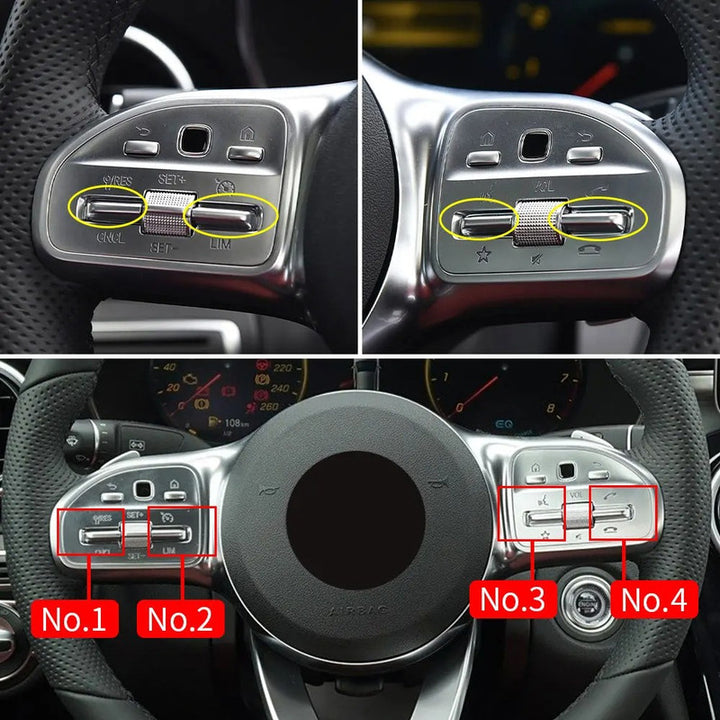 Car Craft Compatible With Mercedes Benz C Class W205 2019-2021 Glc Class W253 2020-2022 Gls Gle W167 2019+ Cla Gla W247 2019+ A Class W177 2018+ Steering Wheel Control Switch Button 0999058106-t2 - CAR CRAFT INDIA